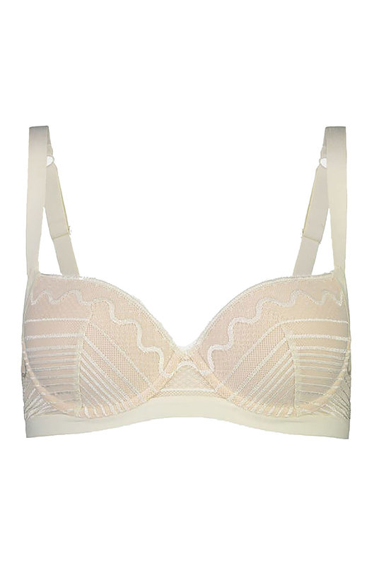 Бюстгальтер Корбей белого цвета крупным планом By Bendon