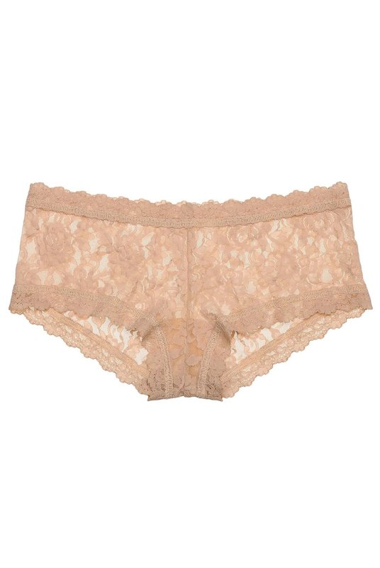 Кружевные трусы шорты с базовой посадкой в телесном цвете от Hanky Panky. Мереживні труси шорты  з базовою посадкою в тілесні кольорі від Hanky Panky.