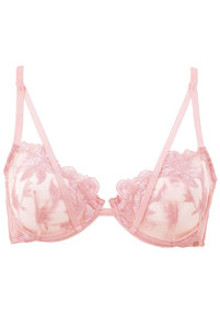 Купить женский бюстгальтер с мягкой чашкой на кости от Bluebella в торжественном розовом цвете. Купити жіночий бюстгальтер з м'якою чашкою на кістці від Bluebella в урочистому рожевому  кольорі.