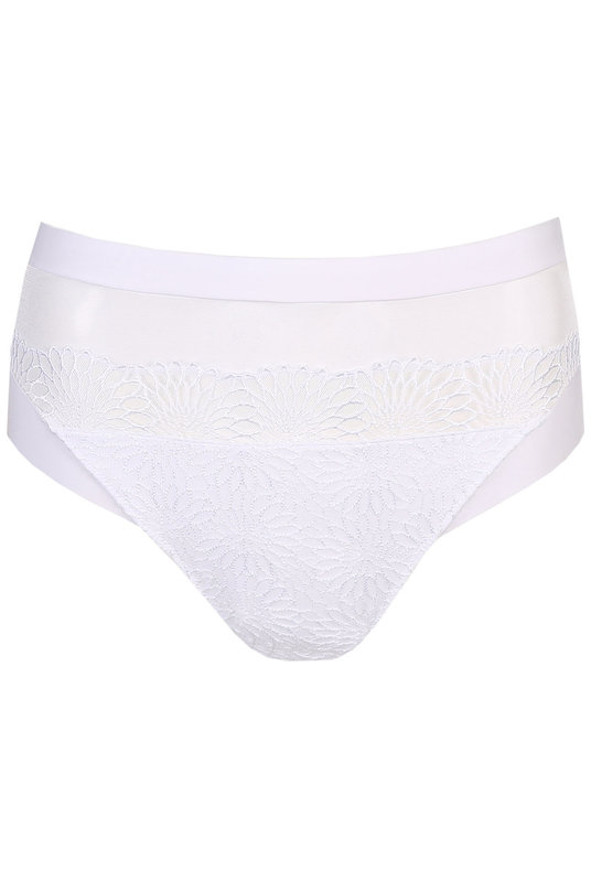 Купить трусы женские с высокой посадкой  с цветочной вышивкой от Prima Donna в белом цвете. Купити труси жіночі з високою посадкою з квітковою вишивкою від Prima Donna в білому кольорі.