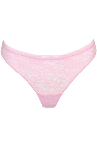 Женские трусы бразилиана бесшовные кружевные с низкой посадкой от Мари Жо  с хлопком  в розовом оттенке. Жіночі труси бразиліана безшовні мереживні з низькою посадкою від Марі Жо з бавовною в рожевому відтінку.