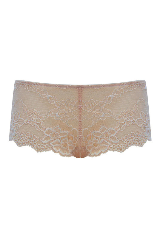 Женские трусы шортики незаметные под одеждой бесшовные в телесном цвете от PLEASURE STATE кружевные. Жіночі труси шортики непомітні під одягом безшовні в тілесному кольорі від PLEASURE STATE мережевні.