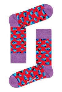 Женские и Мужские носки их хлопка от Хэппи Сокс парные высокие с креативным принтом розовые. Жіночі та чоловічі шкарпетки їх бавовни від хеппі Сокс парні високі з креативним принтом рожеві.