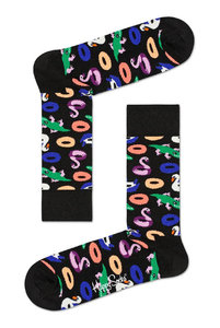 Мужские носки их хлопка от Happy Socks парные высокие с анималистическим принтом в черном оттенке. Чоловічі шкарпетки їх бавовни від хеппі Сокс парні високі з анімалістичним принтом в рожевому відтінку.