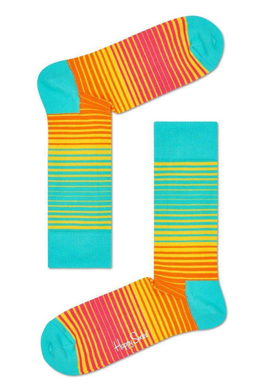 Купить носки унисекс их хлопка от Хэппи Сокс парные высокие с геометричным принтом светлые разноцветные. Купити шкарпетки унісекс їх бавовни від хеппі Сокс парні високі з геометричним принтом світлі різнокольорові.