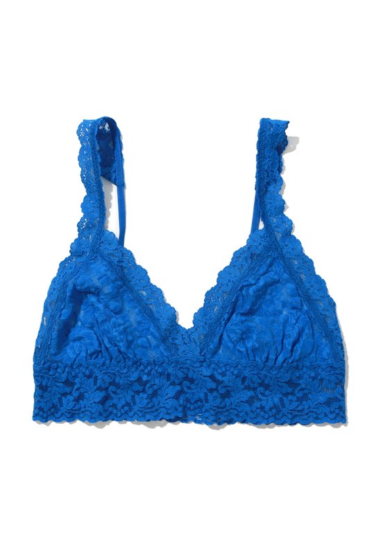 Купить женский бюстгальтер без кости с мягкой чашкой от Hanky Panky кружевной голубом насыщенном цвете. Купити жіночий бюстгальтер без кістки з м'якою чашкою від Hanky ​​Panky мереживним насиченим кольором.