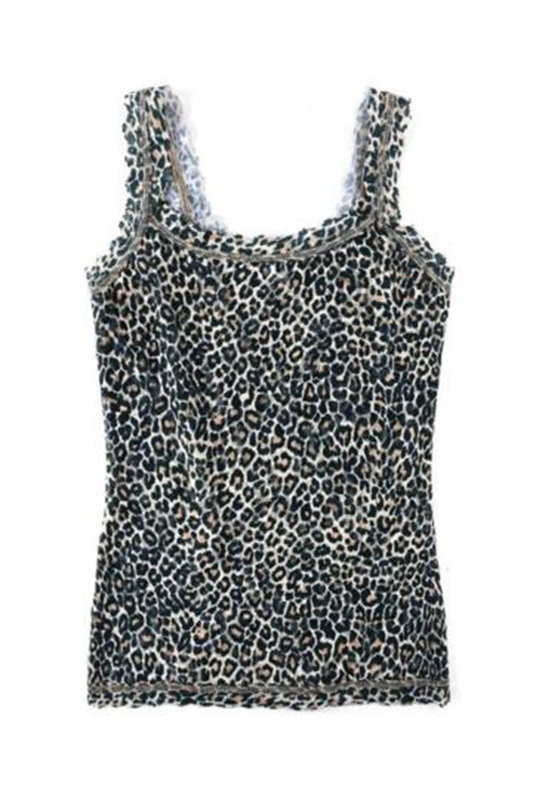 Купить женскую майку из кружева от Hanky Panky удобную для дома в анималистическом принте. Купити жіночу майку з мережива від Hanky ​​Panky зручну для дому в анімалістичному принті.