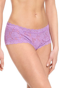 Hanky Panky брендовое женское нижнее белье  премиум класса сексуальные  трусы шортики из эластичного кружева сиреневого цвета. Hanky ​​Panky брендова жіноча білизна преміум класу сексуальнi труси шорти з еластичного мережива бузкового кольору.