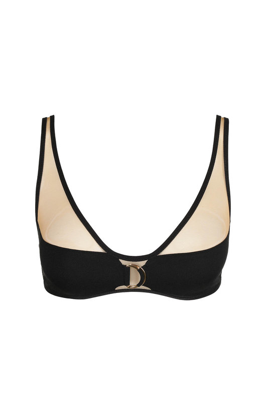 Купить женский бюстгальтер на кости балконет от Андрес Сарда с золотой пряжкой спереди от Andres Sarda в черном цвете. Купити жіночий бюстгальтер на кістці балконет від Андрес Сарда із золотою пряжкою спереду від Andres Sarda у чорному кольорі.