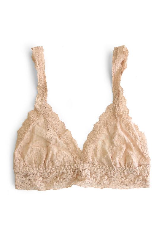 Бюстгальтер кружевной мягкий без косточки бралетт в телесном цвете от Hanky ​​Panky. Бюстгальтер мереживний м'який без кісточки бралетт в тілесному кольорі від Hanky Panky.
