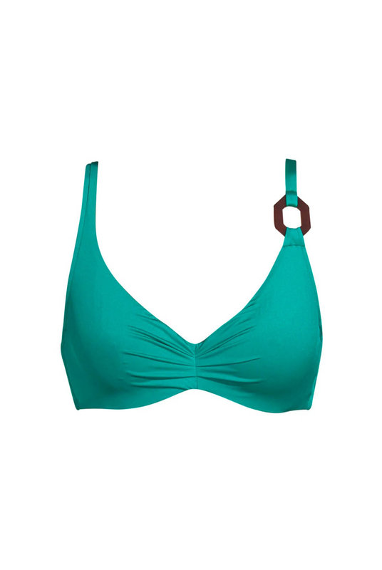 Верх купальника раздельного - купальный бюстгальтер уплотненный на косточках в зеленом цвете, от Андрес Сарда. 