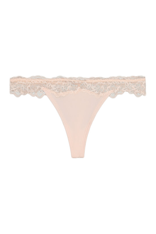 Женские трусы бразилиана хлопковые с низкой посадкой от  ME. BY BENDON с кружевным поясом в оттенке пиона. Жіночі труси бразиліана бавовняні з низькою посадкою від ME. By BENDON з мереживним поясом у відтінку півонії.