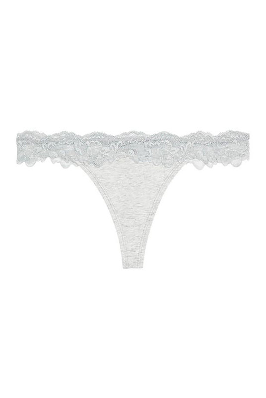 Купить стринги трусы женские хлопковые с современным кружевом от ME. BY BENDON в сером меланжевом оттенке. Купити стрінги труси жіночі бавовняні з сучасним мереживом від ME. By BENDON в сірому меланжевому відтінку.