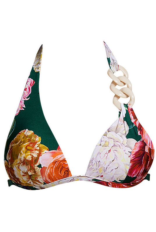 Купальный треугольник уплотненный без косточек с цветочным принтом, от премиум бренда Андрес Сарда. 