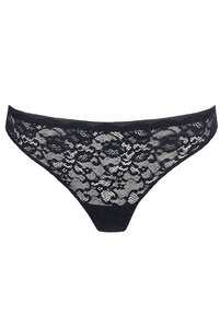 Женские трусы бразилиана бесшовные кружевные с низкой посадкой от Мари Жо  с хлопком  в черном цвете. Жіночі труси бразиліана безшовні мереживні з низькою посадкою від Марі Жо з бавовною в чорному відтінку.