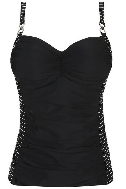 Танкини черное больших размеров, от Прима Донна, фото крупным планом. 