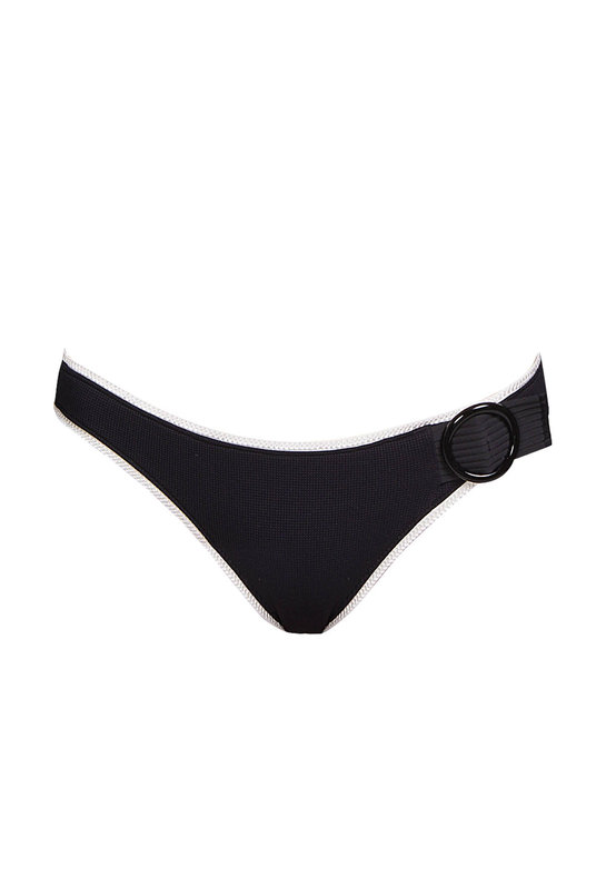 Раздельный купальник черный, выполненный из рельефной ткани, от премиум бренда Андрес Сарда. Роздільний купальник чорний, виготовлений з рельєфної тканини, від преміум бренду Андрес Сарда.