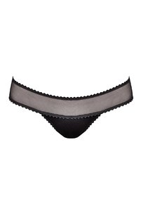 Купить стринги трусы женские с прозрачным тюлем от Andres Sarda в черном оттенке. Купити стрінги труси жіночі прозорим тюлем від Andres Sarda в чорному відтінку.