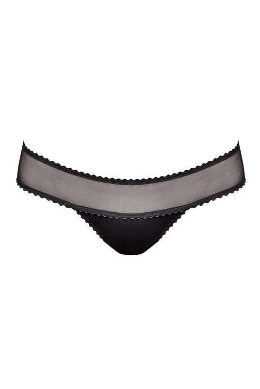 Купить стринги трусы женские с прозрачным тюлем от Andres Sarda в черном оттенке. Купити стрінги труси жіночі прозорим тюлем від Andres Sarda в чорному відтінку.