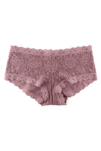 Кружевные трусы шорты с базовой посадкой в цвете артишок от Hanky Panky. Мереживні труси з базовою посадкою в кольорі артишок від Hanky Panky.
