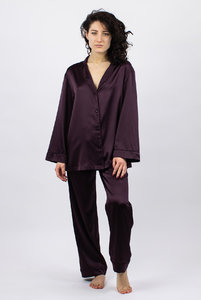 Шелковая Рубашка коричневого цвета