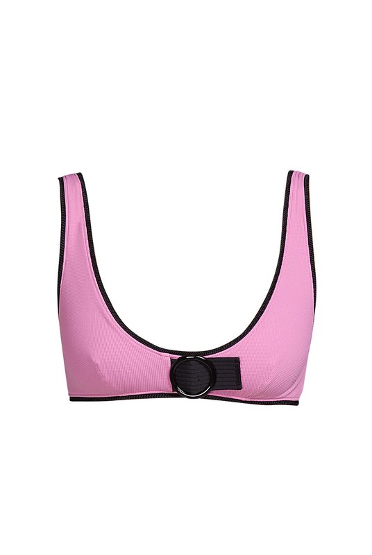 Раздельный купальник яркий из рельефной ткани, в розовом цвете, Андрес Сарда. 