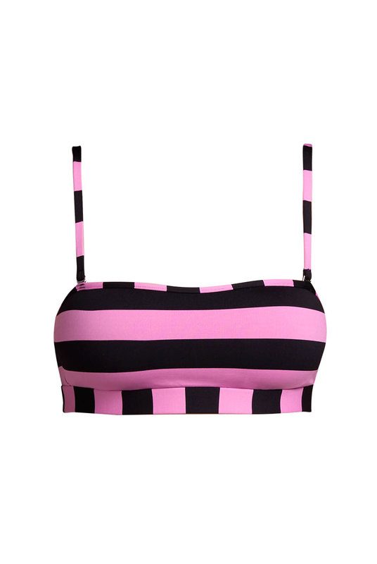 Купальник с бандо купить, раздельный купальник с принтом полоса, от Андрес Сарда. 