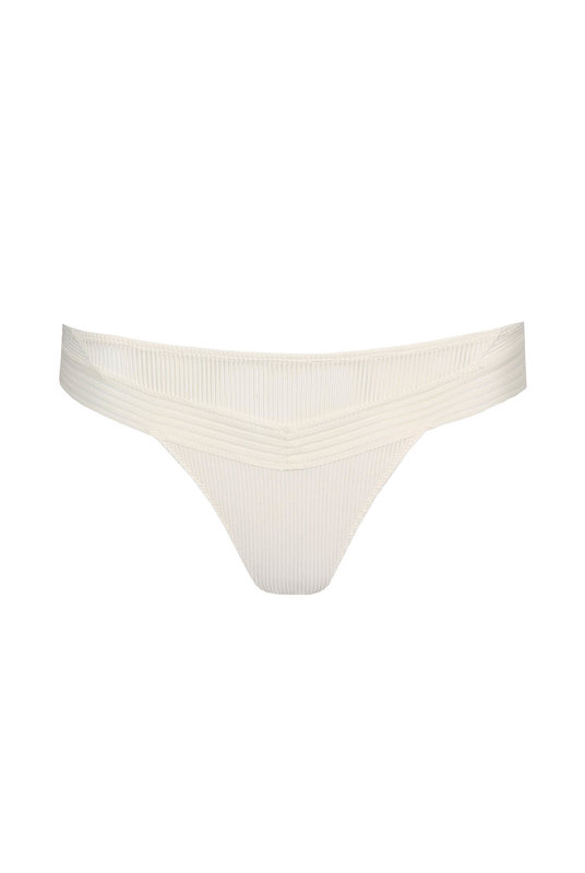 Купить бразилиана трусы женские хлопковые с графическим дизайном и низкой посадкой от MARIE JO в белом цвете. Купити бразиліана труси жіночі бавовняні з графічним дизайном і низькою посадкою від MARIE JO в білому кольорі.