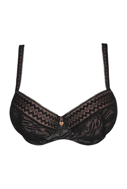 Кружевной бюстгальтер балконет от Prima Donna, бюстгальтер корбей от Прима Донна, фото крупным планом. 