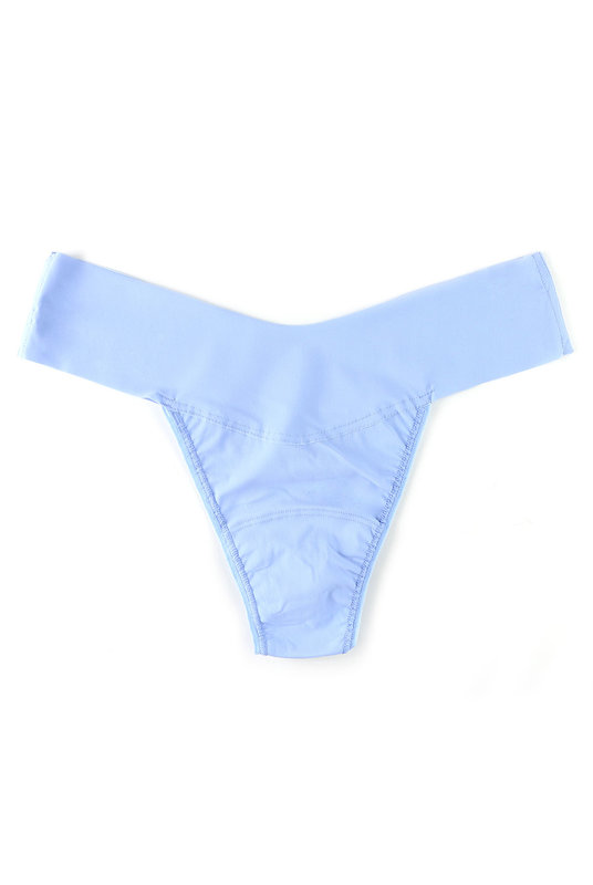 Бесшовные Трусы женские стринги в голубом цвете от  Hanky Panky без кружева. Безшовні труси жіночі стрінги в блакитному кольорі від Hanky Panky без мережива.