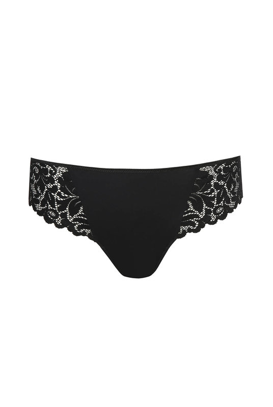 Купить стринги трусы женские кружевные с низкой посадкой от MARIE JO в черном цвете. Купити стрінги труси жіночі мереживні з низькою посадкою від MARIE JO в чорному кольорі.