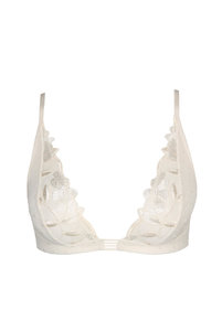 Бюстгальтер треугольник без косточек белый купить, Мери Жо, фото крупным планом. Бюстгальтер трикутник без кісточок білий купити, Мері Жо, фото крупним планом.
