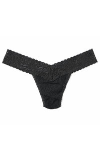 Купить стринги трусы женские кружевные от Hanky Panky в базовом черном. Купити стрінги труси жіночі мереживні від Hanky Panky в чорному відтінку.