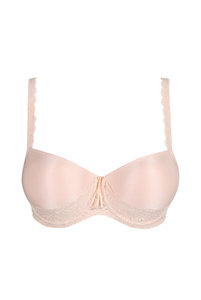 Женский бюстгальтер балконет с уплотненными чашками на кости, украшенный кружевом, Прима Донна. Жіночий бюстгальтер балконет з ущільненими чашками на кістці, прикрашений мереживом, Пріма Донна.