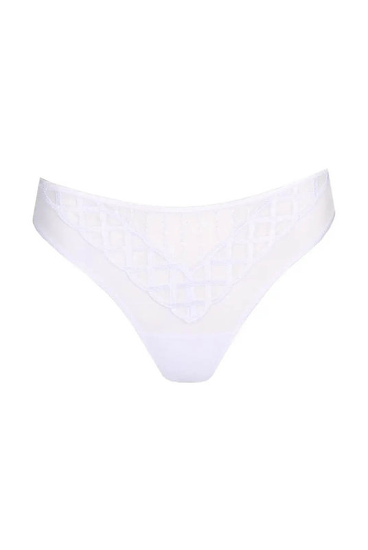 Купить женские трусы бразилиана бесшовные с вышивкой от MARIE JO в торжественном кристально белом цвете. Купити жіночі труси бразиліана безшовні з вишивкою від MARIE JO в урочистому кришталево білому кольорі.