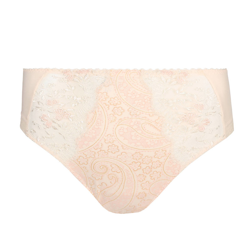 Купить трусы женские с высокой посадкой  с цветочной вышивкой от Prima Donna в цвете гейша. Купити труси жіночі з високою посадкою з квітковою вишивкою від Prima Donna в кольорі гейша.