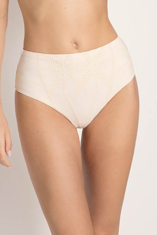 Touche - брендовый купальник для пляжа раздельный низ трусы с высокой посадкой в цвете айвори. Touche - брендовий купальник для пляжу роздільний низ труси з високою посадкою у кольорі айворі.