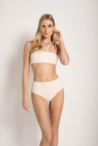 Верх от раздельного купальника премиум качества бандо в белом цвете купить в Украине.