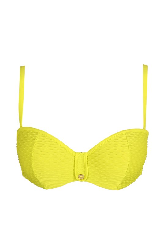 Купить раздельный яркий желтый купальник бренда Marie Jo балконет с отстегивающимися бретелями. Купити роздільний яскравий жовтий купальник бренду Prima Donna балконет з відстібними бретелями.