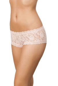 Кружевные трусы шорты с базовой посадкой в ванильнном цвете от Hanky Panky. Мереживні труси з базовою посадкою в ванільному кольорі від Hanky Panky.