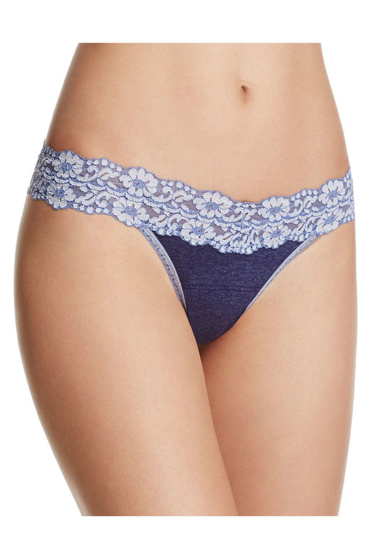 Женские трусики бесшовные стринги комфортные от  Hanky Panky в синем оттенке. Жіночі трусики безшовні стрінги комфортні від Hanky Panky в синьому відтінку