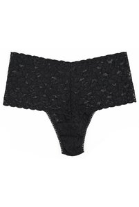 Трусы бразилиана с высокой посадкой черные Hanky Panky. Труси бразиліана з високою посадкою чорні Hanky Panky.