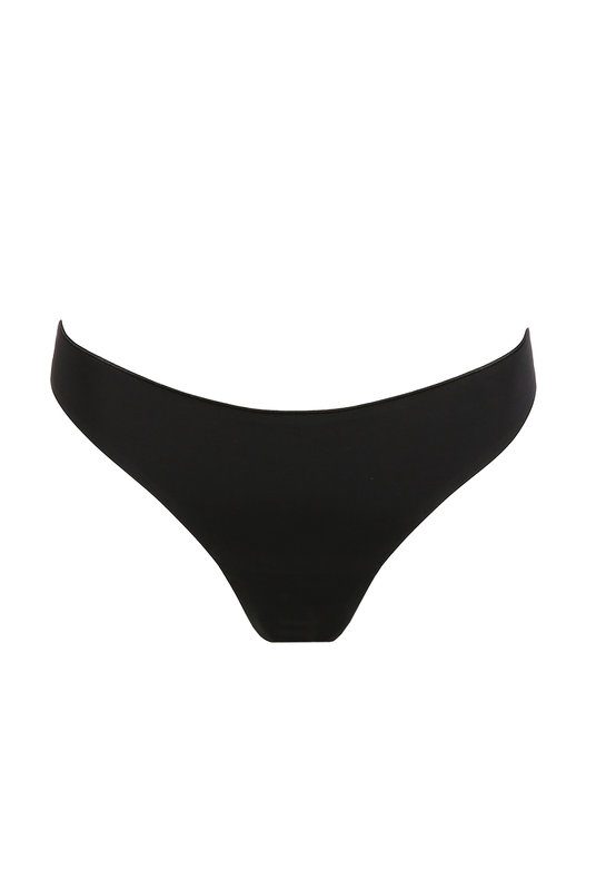 Женские трусы бразилиана с низкой посадкой от Мари Жо  с хлопком гладкие в черном оттенке. Жіночі труси бразиліана з низькою посадкою від Марі Жо з бавовною гладкі в чорному відтінку.