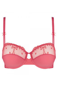 Мягкий бюстгальтер балконет на косточках в розовом цвете от Мери Жо. М'який бюстгальтер балконет на кісточках у рожевому кольорі від Мері Жо. Нижнее белье премиум класса. Спідня білизна преміум класу.