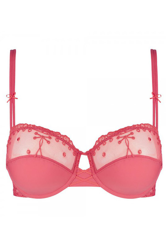 Мягкий бюстгальтер балконет на косточках в розовом цвете от Мери Жо. М'який бюстгальтер балконет на кісточках у рожевому кольорі від Мері Жо. Нижнее белье премиум класса. Спідня білизна преміум класу.