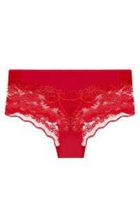 Шорты трусики кружевные женские от LOU с цветочным принтом красные. Шорти трусики мереживні Жіночі від LOU  з квітковим принтом червоні.