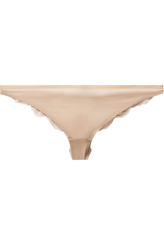 Хлопковые трусы женские с кружевом от Stella McCartney в телесном цвете. Бавовняні труси жіночі з мереживом від Stella McCartney в чорному кольорі.