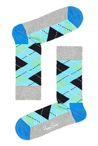 Женские и Мужские носки их хлопка от Хэппи Сокс парные высокие с геометричным принтом голубые. Жіночі та чоловічі шкарпетки їх бавовни від хеппі Сокс парні високі з геометричним принтом блакитні.