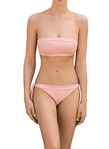 Низ купальника: бикини на завязках в розовом цвете, от премиум бренда Туше, фото. Низ купальника: бікіні на зав'язках у рожевому кольорі, від преміум бренду Туше, фото.